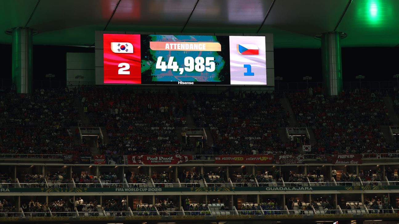 FIFA为韩国捷克世界杯比赛出席数据辩护，大量空座引质疑